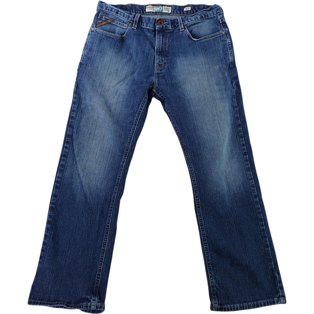 Ariat Jeans Mens 36x30 Blue M7 Legacy Slim Fit Straight Leg Denim Rodeo Cowboy